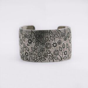 Michael L. Slime Navajo Sterling Silver Wide Cuff Bracelet